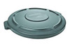 Couvercle rond BruteMD, Couvercle plat en plastique polyéthylène pour contenants de 26-1/2" de diamètre.