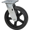 Roulette pivotante en caoutchouc de 8" (203,2 mm) - Capacité de charge : 600 lb (272 kg)