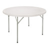 Table pliante ronde 60x60 Polyéthylène Blanc