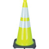 Cône signalisation première qualité 28 pouces Vert lime Bande réfléchissante 4 et 6 pouces