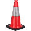 Cône signalisation première qualité 18" Orange Bande(s) réfléchissante(s) 6"