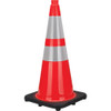 Cône signalisation première qualité 28 pouces Orange Bande réfléchissante 4 et 6 pouces