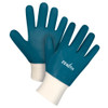Gants poignet tricot poids lourd 8/Moyen Nitrile Coton