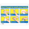 Pictogramme "N'oubliez pas de vous laver les mains" - 10" x 14" - Plastique - Anglais