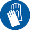 Étiquettes EPI pictogramme gants Vinyle Rouleau 4" lo x 4" la