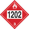 Plaque étiquette TMD 1202 liquide inflammable huile combustible plastique