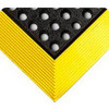 Tapis industriel de drainage No 476 WorksafeMD, Fentes, 2' x 3' x 5/8", Noir/Jaune, Caoutchouc naturel