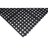 Tapis modulaire antifatigue Nid d'abeilles 3x3x1/2 Noir Caoutchouc naturel