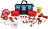 Trousse cadenassage étiquetage avec cadenas sécurité nylon sac sport, Ensemble Électrique/Vanne, 31 composants