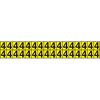 Adhésifs chiffres individuels 4 1" h Noir jaune