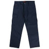 Pantalon cargo extensible en serge, couleur bleu marine, taille 36, entrejambe 34.