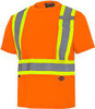 Chandail sécurité œil-de-perdrix Polyester 3T-Grand Orange haute visibilité