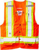 Veste sécurité arpenteur Orange haute visibilité T-Grand Polyester CSA Z96 classe 2 niveau 2