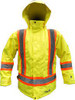 Parka sécurité Jaune lime visibilité Petit CSA Z96 classe 2 niveau 2
