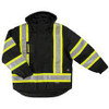 Manteau sécurité 5-en-1, Polyester/Polyuréthane, Noir, Petit
