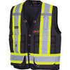 Veste sécurité arpenteur Noir T-Grand Polyester CSA Z96 classe 1 niveau 2 V1010170-XL