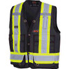 Veste sécurité arpenteur Noir Grand Polyester CSA Z96 classe 1 niveau 2 V1010170-L