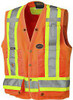 Veste sécurité arpenteur Orange visibilité Petit Polyester CSA Z96 classe 2 niveau 2 V1010150-S