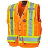 Veste sécurité arpenteur orange visibilité moyenne polyester CSA Z96 classe 2 niveau 2 V1010150-M