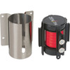 Barrière fixation murale ruban magnétique, Acier, Fixation vis, 7 pieds, Ruban Rouge SGR024