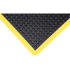 Tapis antifatigue à dômes 3x4x1/2 Noir Caoutchouc SDL862