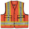 Veste sécurité arpenteur Orange visibilité 2T-Grand Polyester CSA Z96 classe 2 niveau 2 S31321-FLOR-2XL