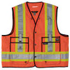 Veste sécurité arpenteur Orange visibilité Grand Polyester CSA Z96 classe 2 niveau 2 S31311-FLOR-L