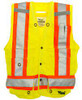 Veste sécurité arpenteur Jaune lime visibilité Grand Polyester CSA Z96 classe 2 niveau 2 6195G-L