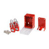 Boîte cadenassage groupe ultra compacte sécurité nylon Rouge 153675