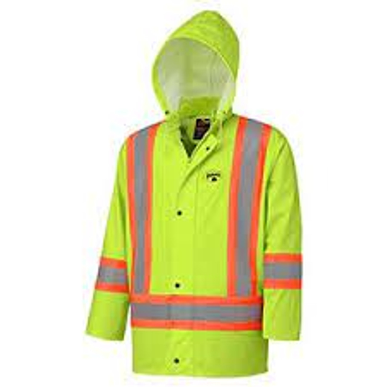 Veste imperméable résistante flamme 3T-Grand Jaune lime visibilité élevée