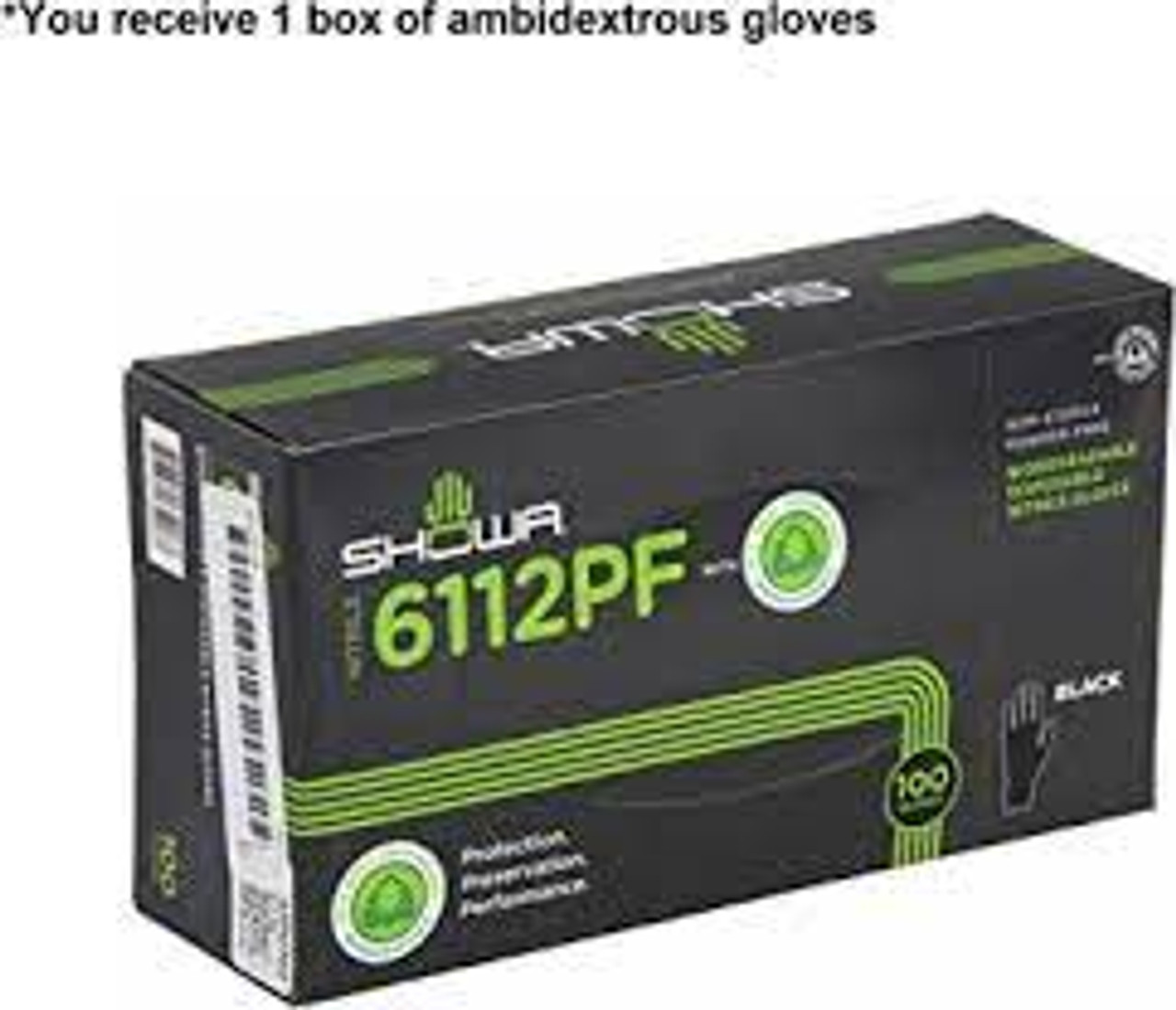 Gants biodégradables 6112PF T-petit Nitrile 4 mils Sans poudre Noir Gants biodégradables 6112PF T-petit Nitrile 4 mils Sans poudre Noir
