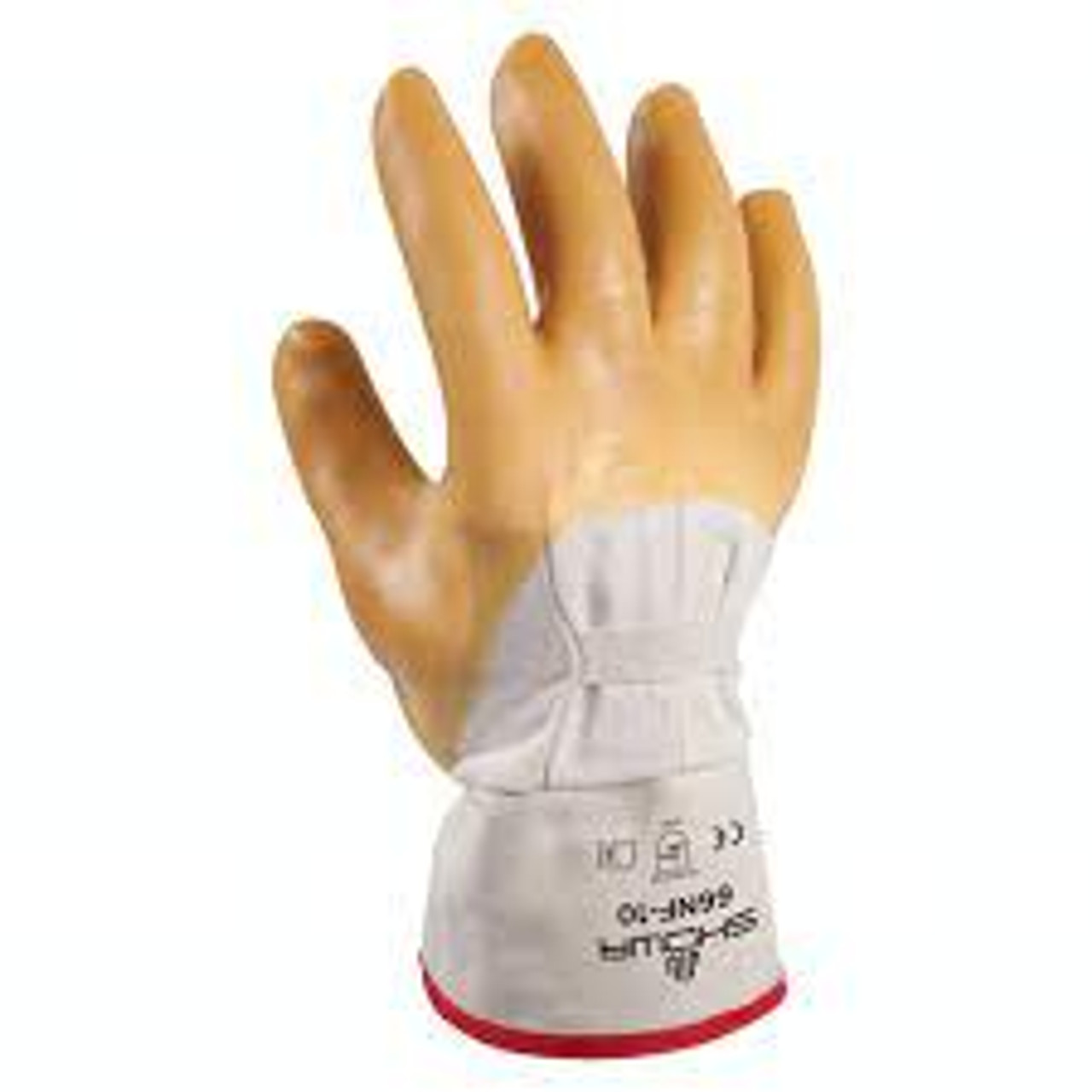 Gant fini ridé, taille 10, revêtement en latex de caoutchouc, enveloppe en coton