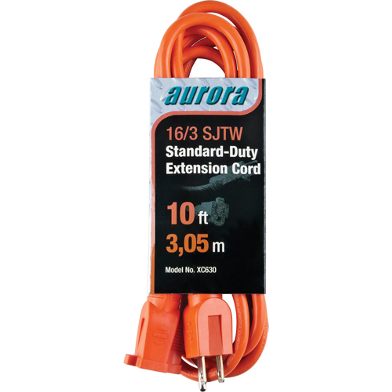 Cordons rallonges intérieur/extérieur standard SJTW AWG 16/3 13 A 10 pieds