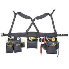 Ceinture outils menuisier Polyester Noir