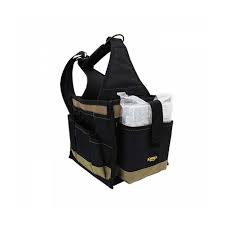 Porte-outils en toile avec 25 pochettes, couleur noir