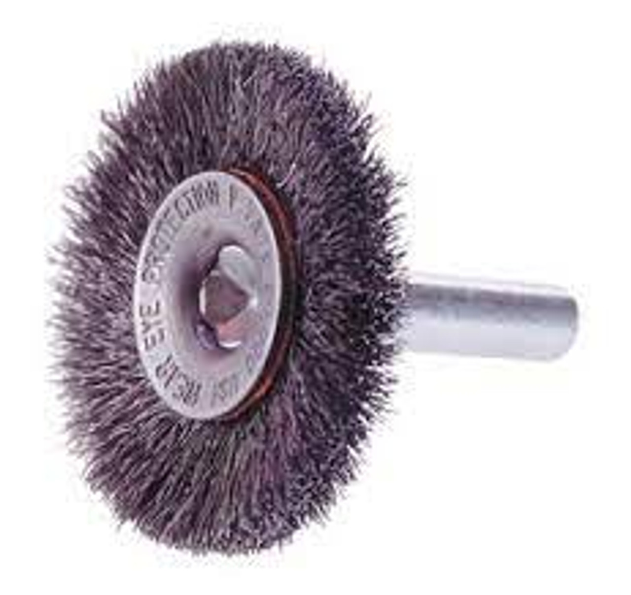 Brosses rotatives fils crêpés 1/4", 3" dia., 0,014"