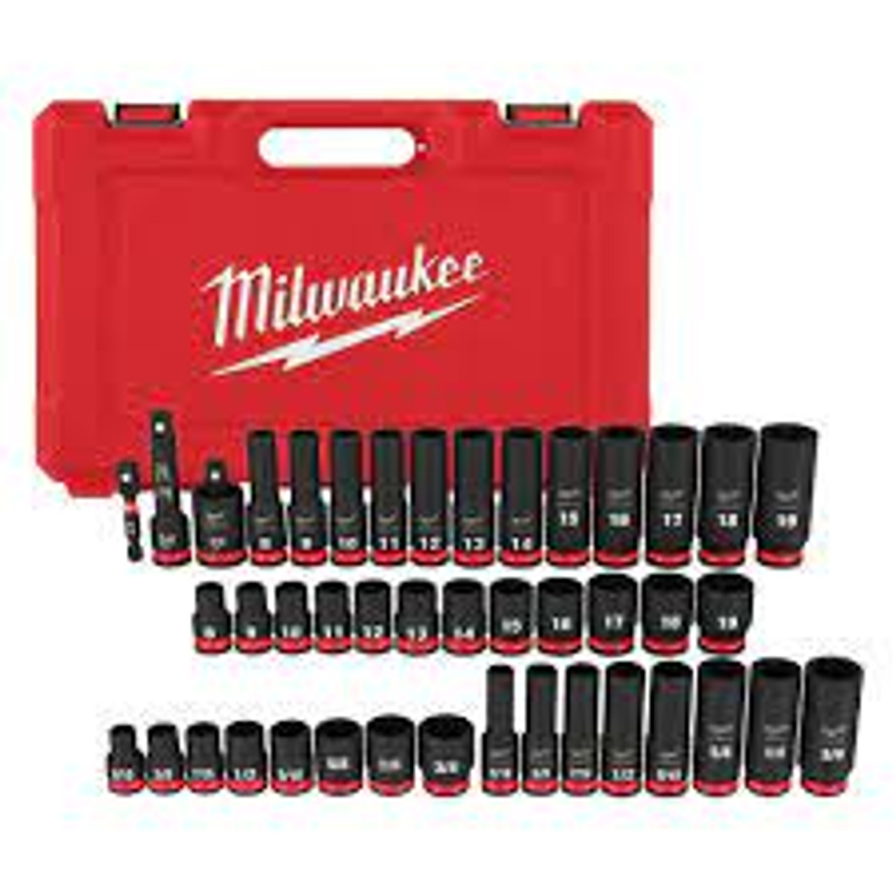 Douilles longues 6 pans métriques et SAE pour outil 3/8" ShockwaveMC Impact DutyMC - 43 morceaux