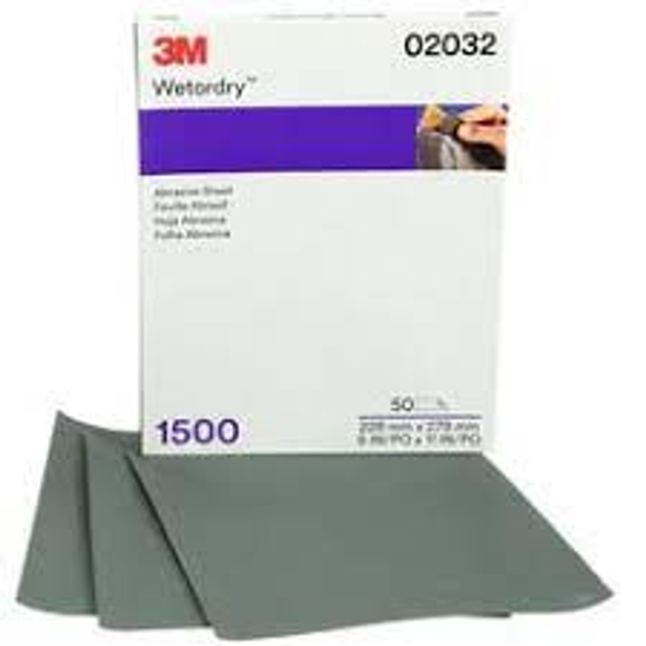Feuille Abrasive 9" x 11" Grain 1500 Carbure Silicium