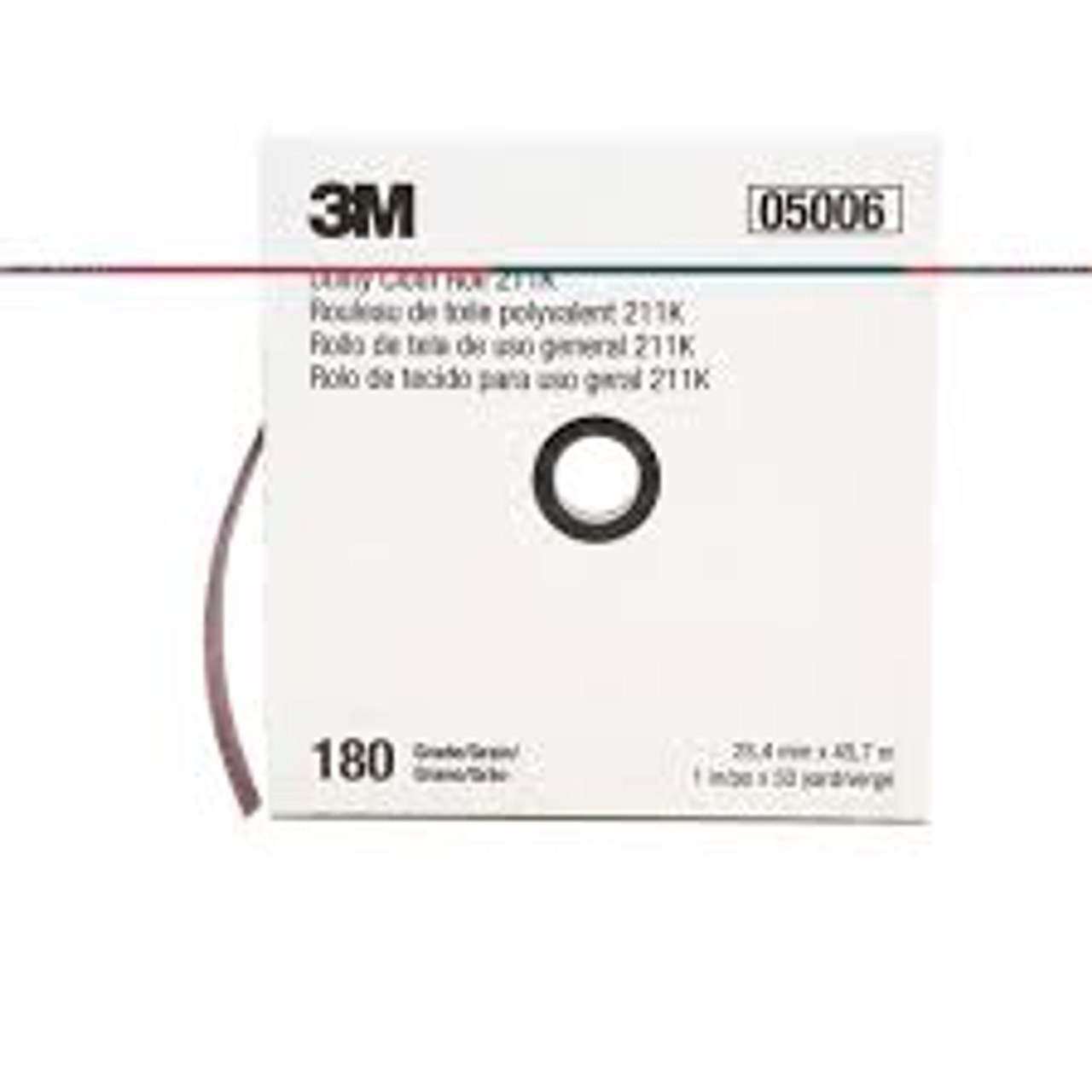 Toile abrasive utilitaire 211K, Oxyde d'aluminium, 1x150, Grain 180