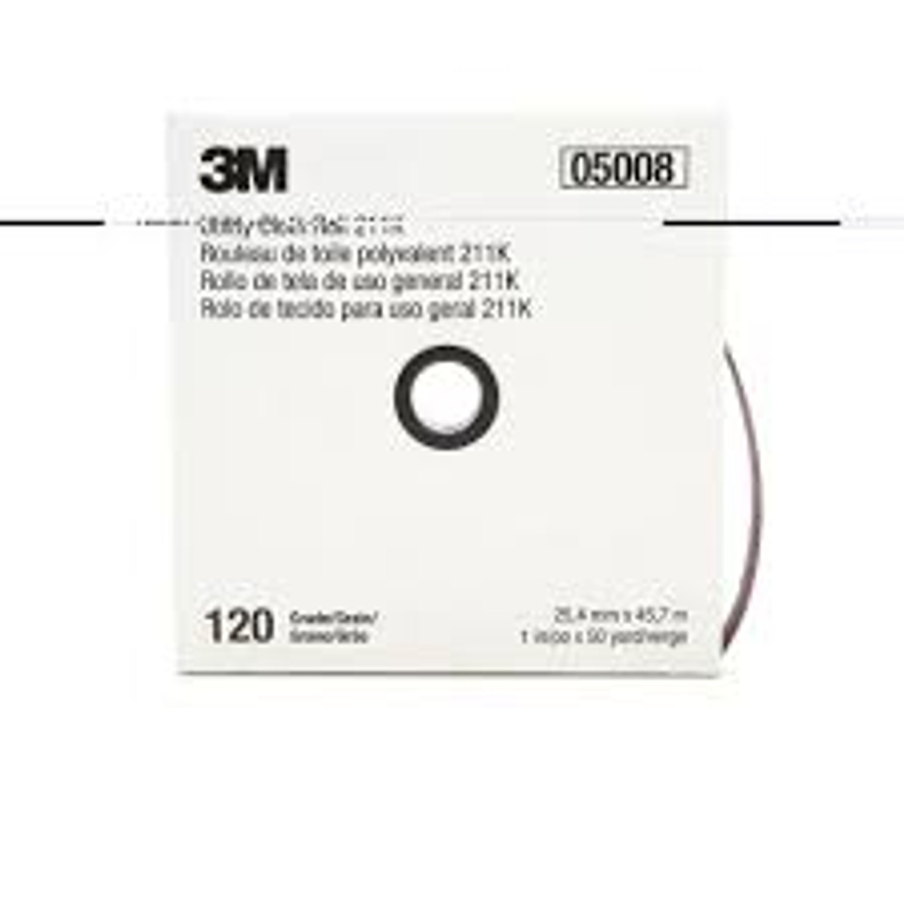 Toile abrasive utilitaire 211K, Oxyde d'aluminium, 1x150, Grain 120