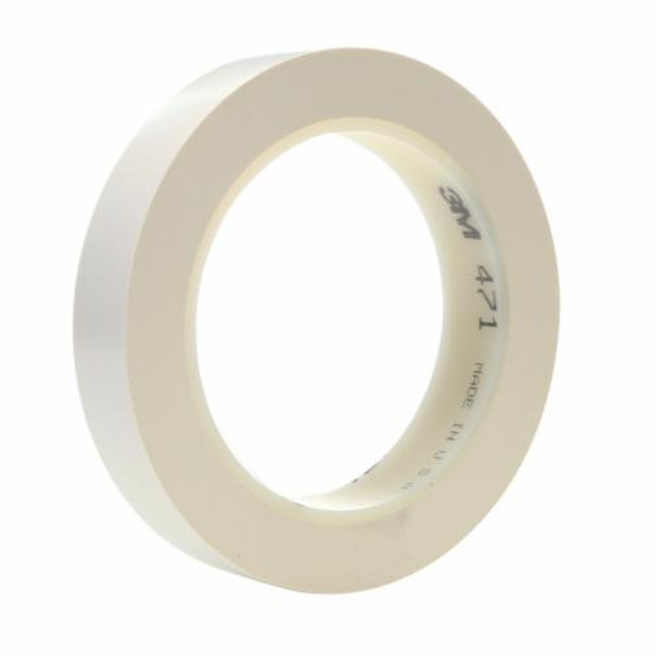 Ruban vinyle 471 19mm x 32,9m 5,3 mils Blanc