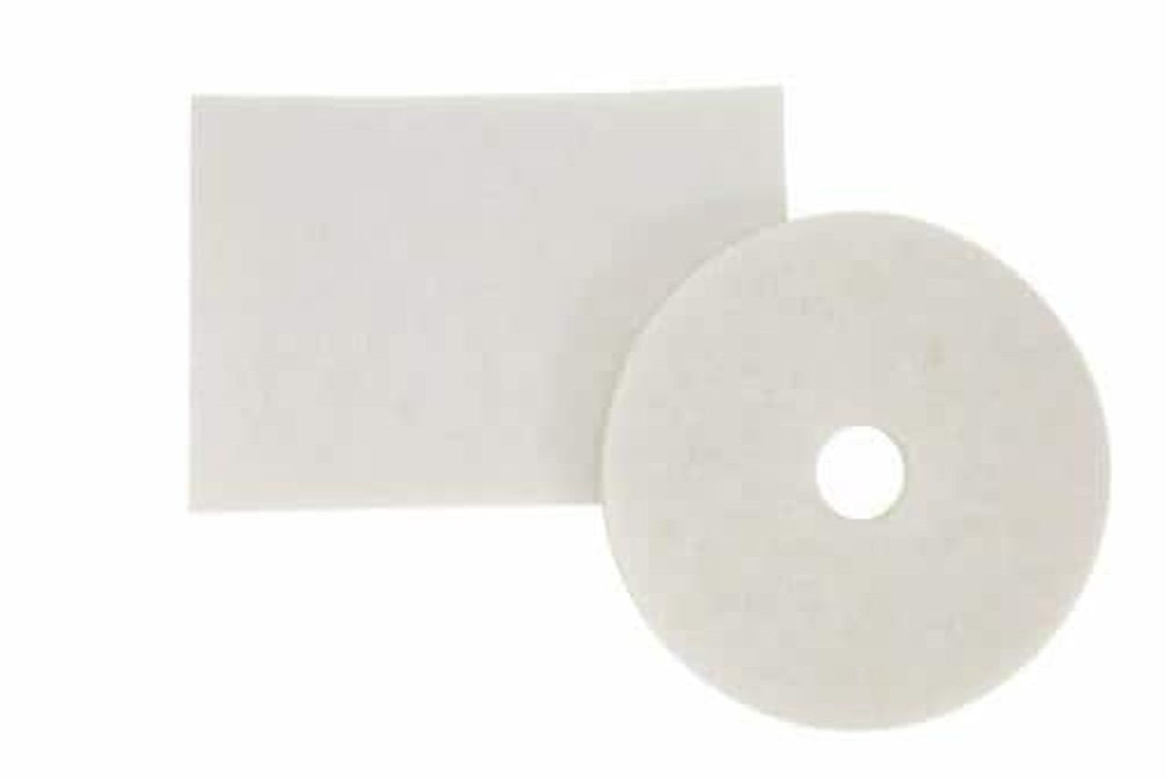 Tampon polissage planchers 20" Blanc