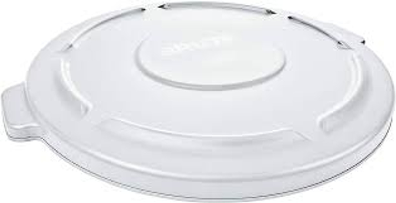 Couvercle rond Brute, Couvercle plat en plastique polyéthylène pour contenant de 22" de diamètre.