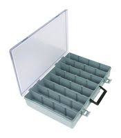 Boîte compartiments Plastique 32 compartiments 18-1/2" la x 13" p 3" h Gris