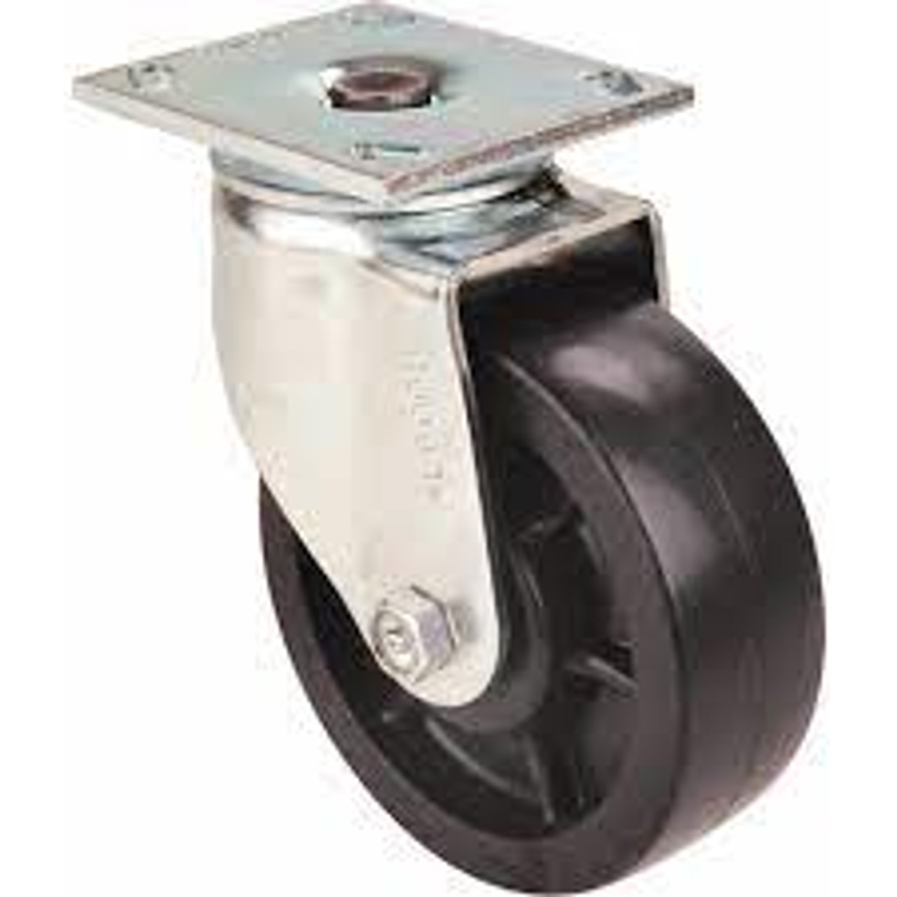 Roulettes EMaxx robustes à cheville pivotante avec frein 4" (101,6 mm) en plastique/nylon supportant 750 lb (340 kg)