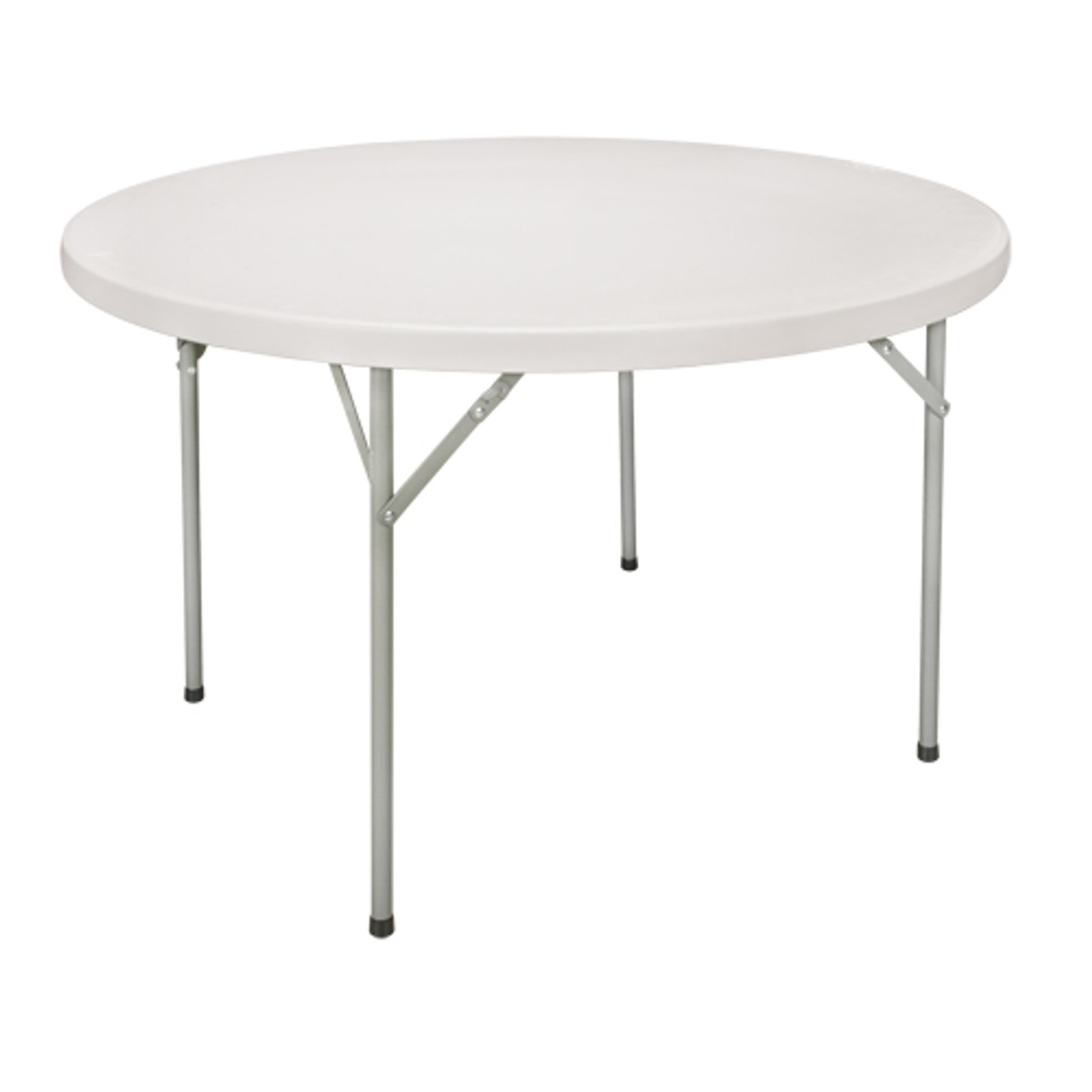 Table pliante ronde 60x60 Polyéthylène Blanc