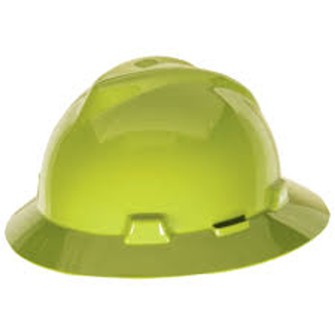 Casque sécurité fente bordure complète V-GardMD Suspension Glissement rapide Jaune haute visibilité