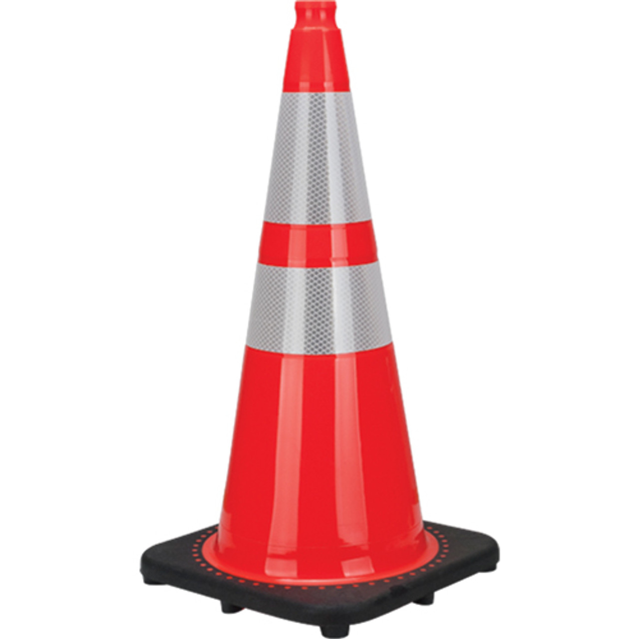 Cône signalisation première qualité 28 pouces Orange Bande réfléchissante 4 et 6 pouces