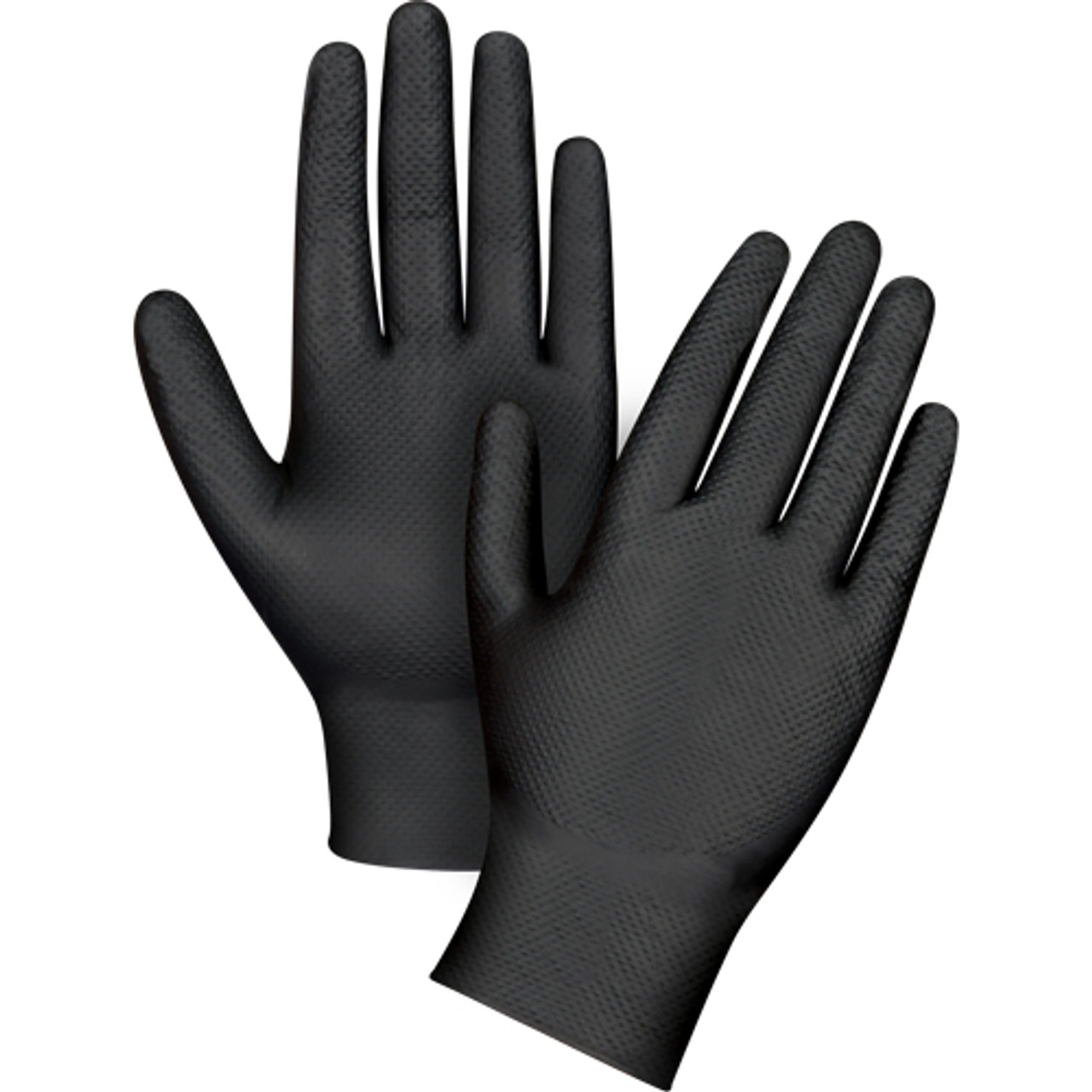 Gants résistants T-petit en nitrile 8 mils sans poudre noir