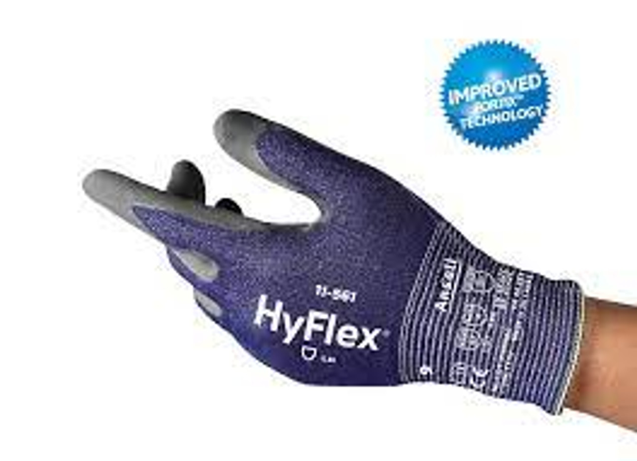 Gants coupures HyFlexMD 11-561, Taille 12, Calibre 15, Revêtement Nitrile, Enveloppe InterceptMC, ASTM ANSI A3/EN 388 C